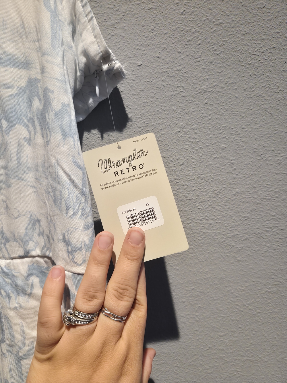 Light Blue Western Print Maxi Slip Dress - Wrangler Retro - Picture 3 of 4